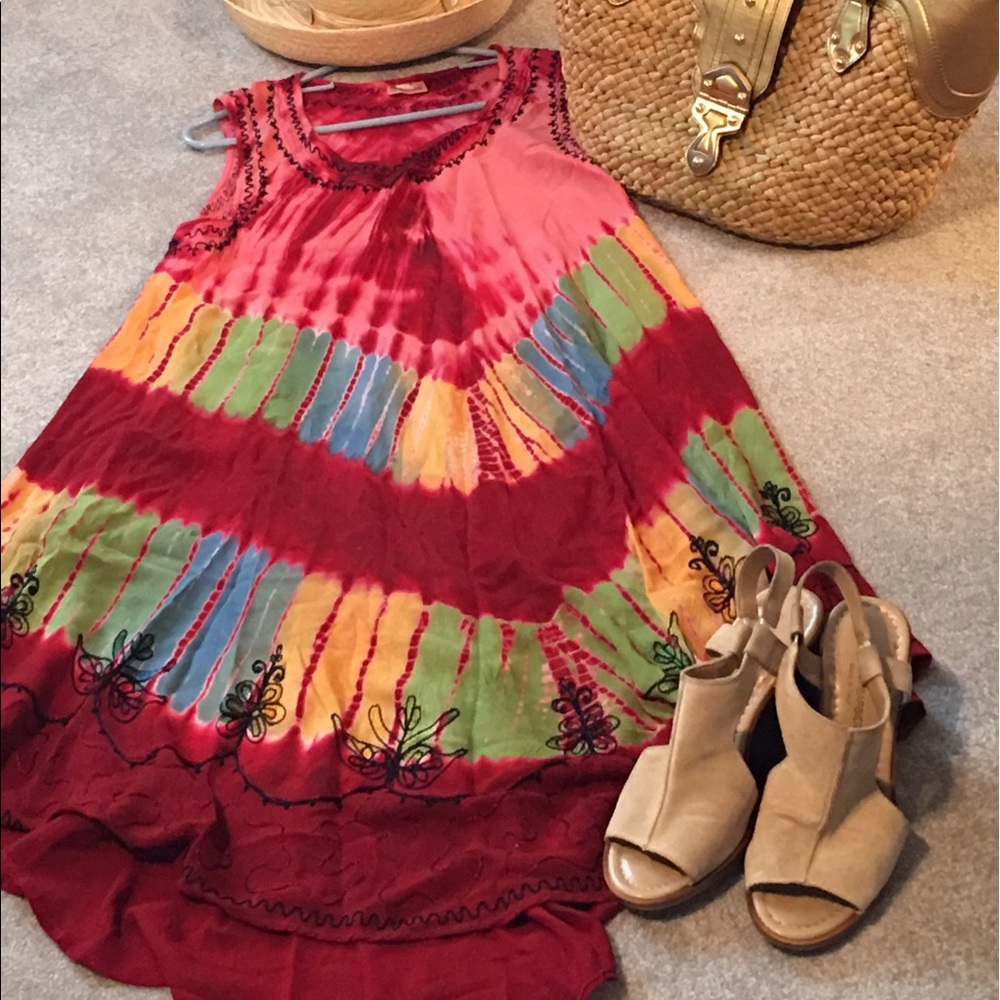 Hi Lo madras dyed Dress - Picture 5 of 5