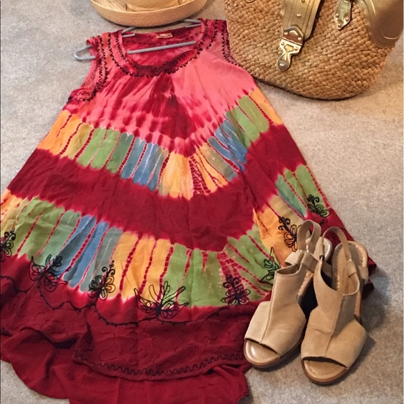 Hi Lo madras dyed Dress - Picture 5 of 5