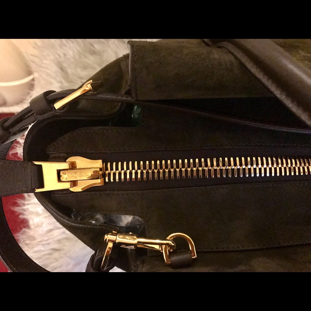 💯% Tom Ford Natalia brown suede turn lock bag - Picture 5 of 13