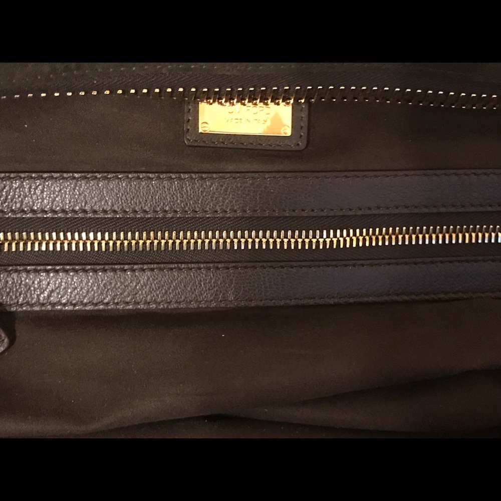 💯% Tom Ford Natalia brown suede turn lock bag - Picture 6 of 13