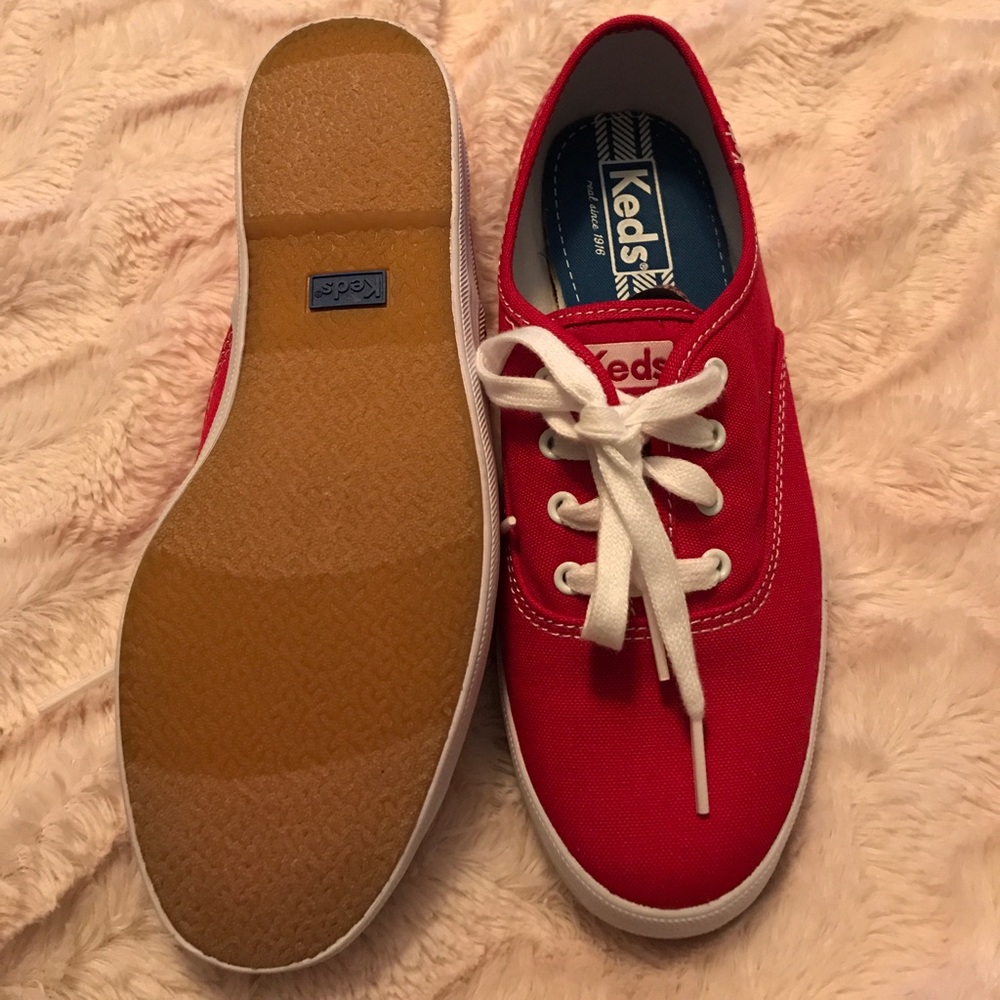 Keds Red Sneakers. Never worn. NWOT.