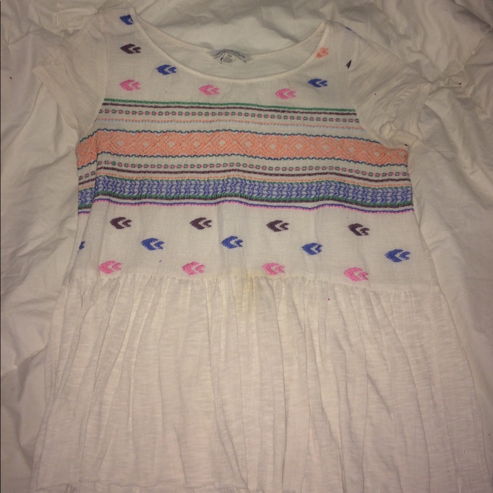 Embroidered Colorful Tribal Design Blouse