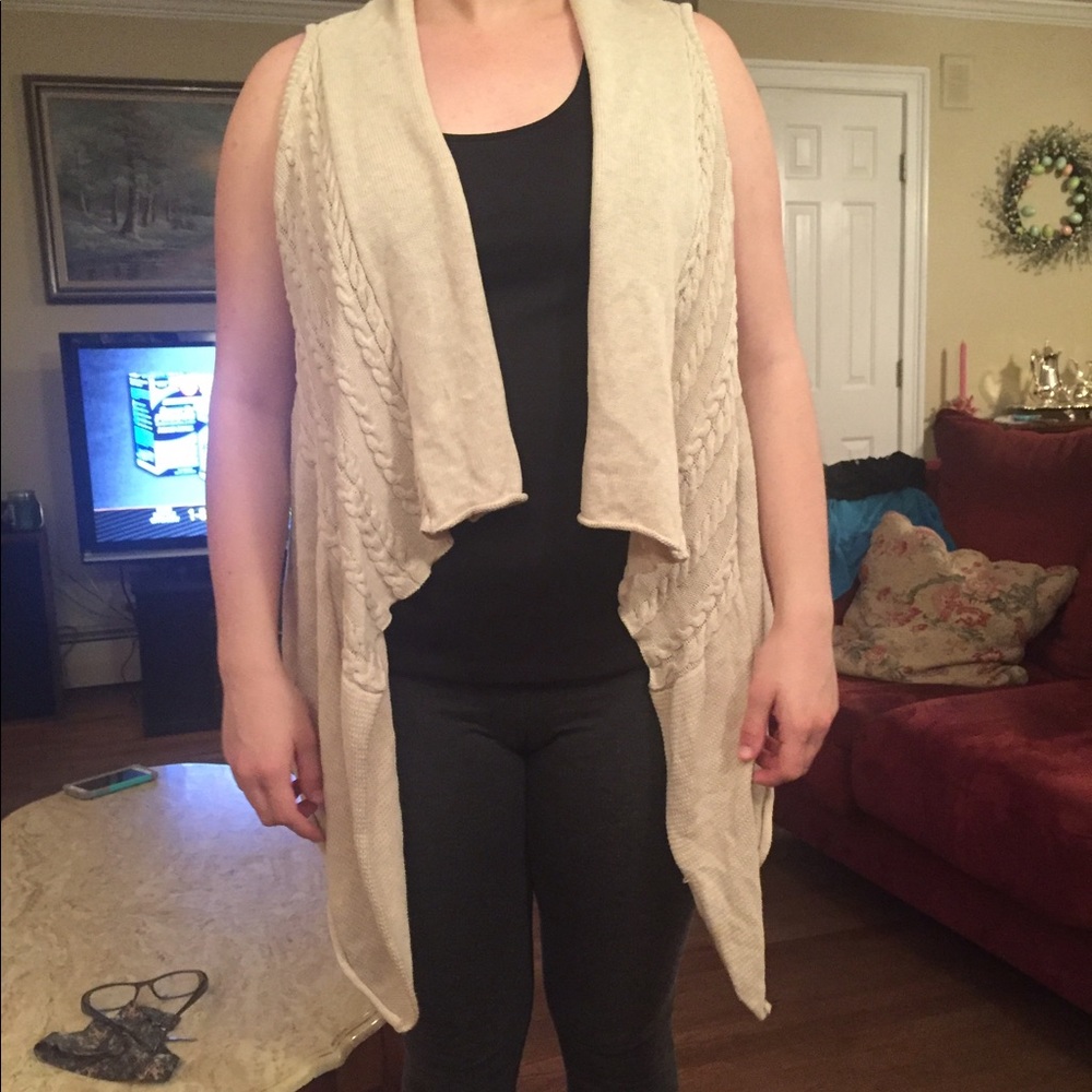 White cardigan