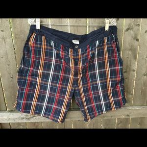 Men's Hugo boss plaid pattern bathing suit size L