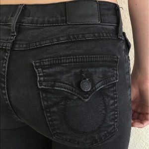 Black Halle Mid Rise True Religion Jeans