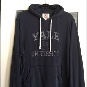 Men's Navy Yale Hooded Sweatshirt Lightweight 🎓