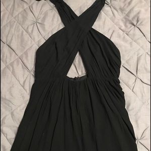 Short black halter cross dress