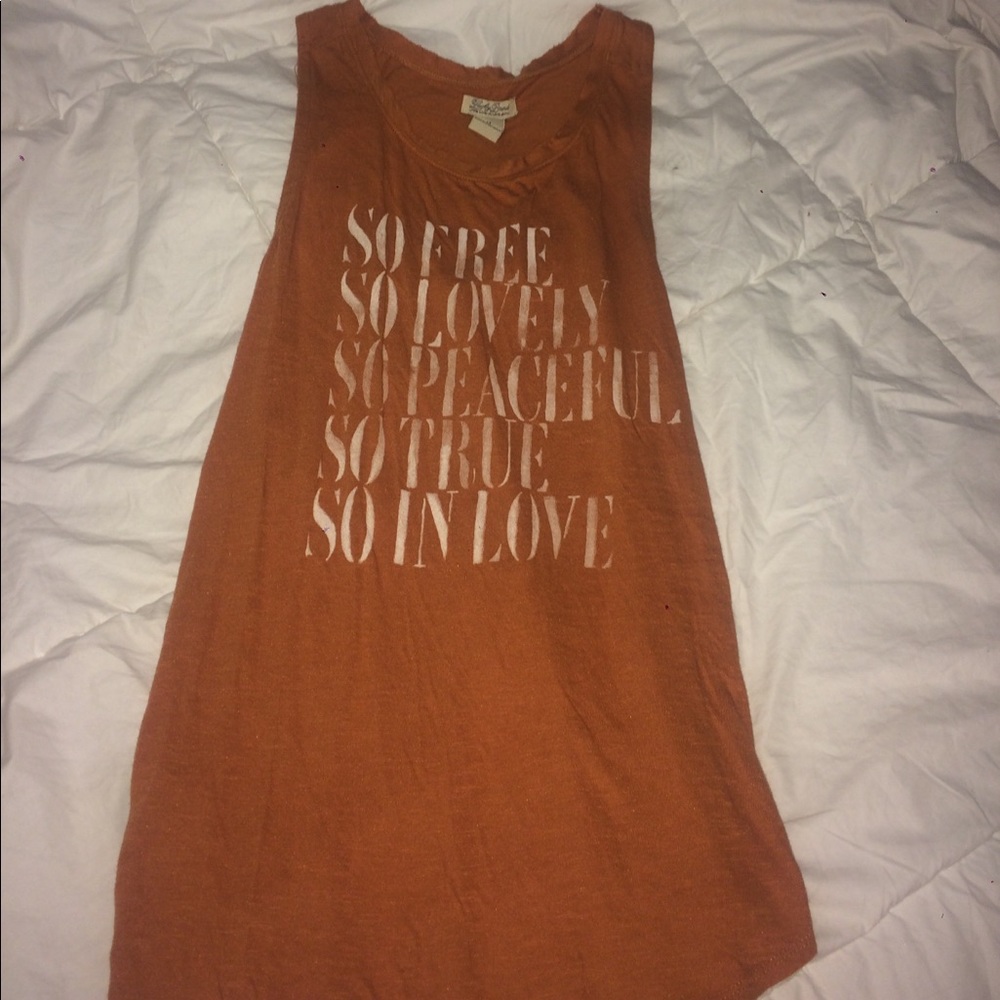 Burnt Orange Blouse Tank "So Free"