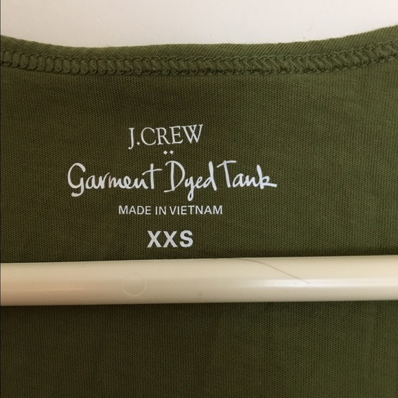 J crew garment dyed tank green xxs new - Picture 3 of 4