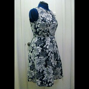 Adrianna Papell embellished floral print dress