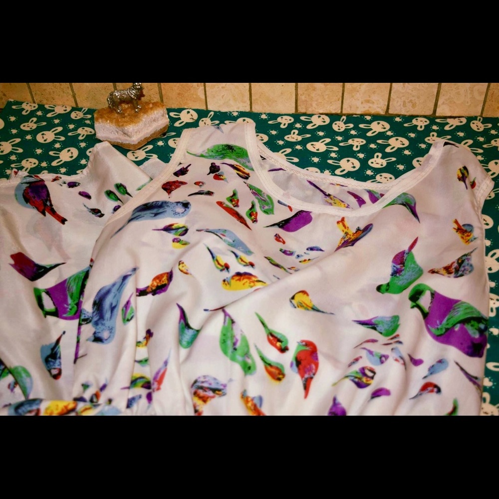 Bird Pattern Dress