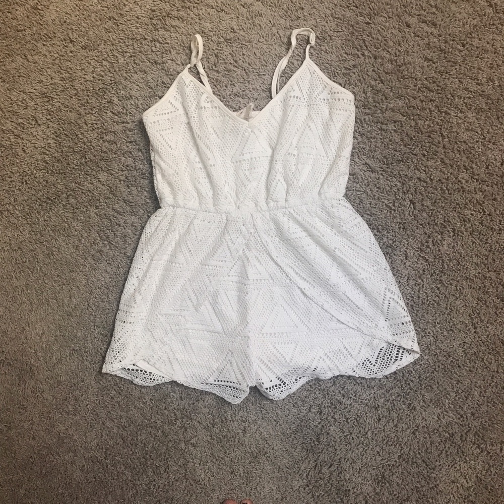 L.A. Hearts white romper