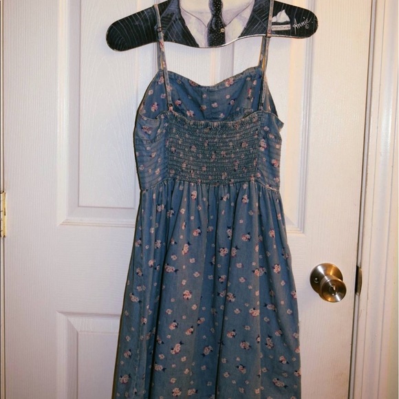 Denim Flower Print Dress - Picture 3 of 3