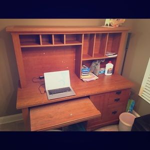 Real Wooden Desk- Very Heavy.