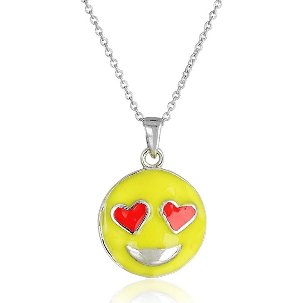 Heart Eyes Emoji Necklace (New)