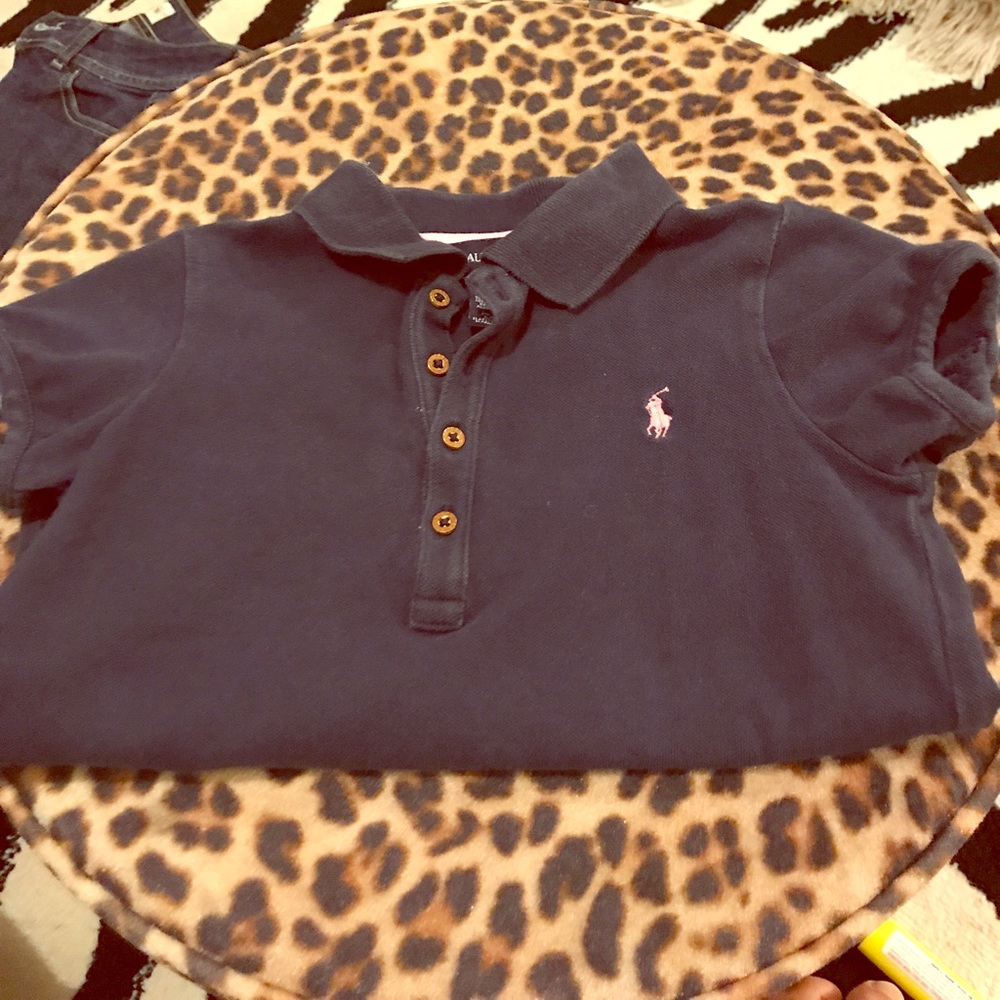 💙Girls Navy Blue Ralph Lauren Top- Size 5💙