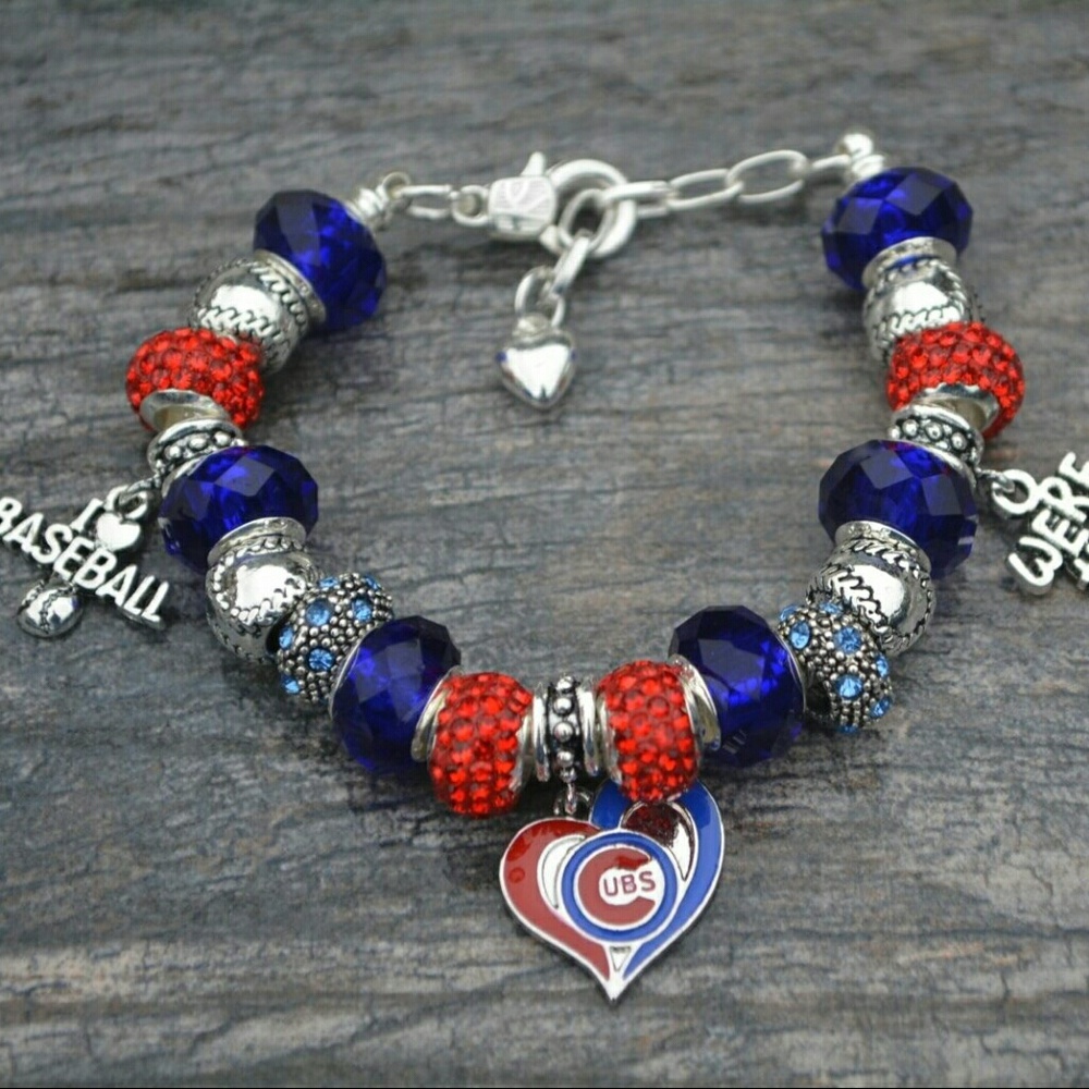 Chicago Cubs Bracelet, Chicago Cubs Jewelry