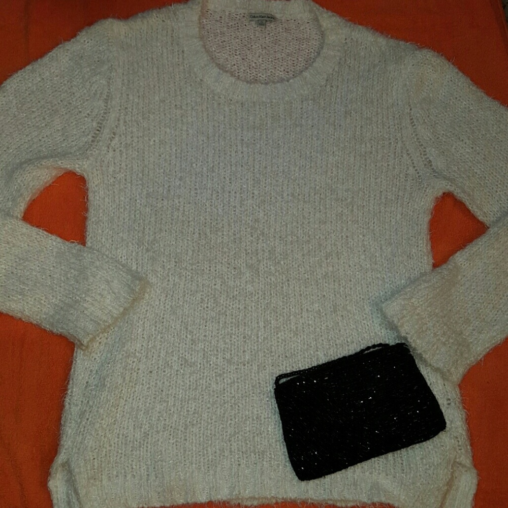 White Calvin Klein sweater