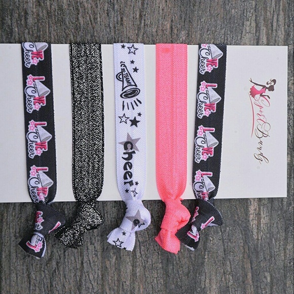 Cheer Hair Ties- Girls Cheer Hair Accessories - Picture 2 of 2