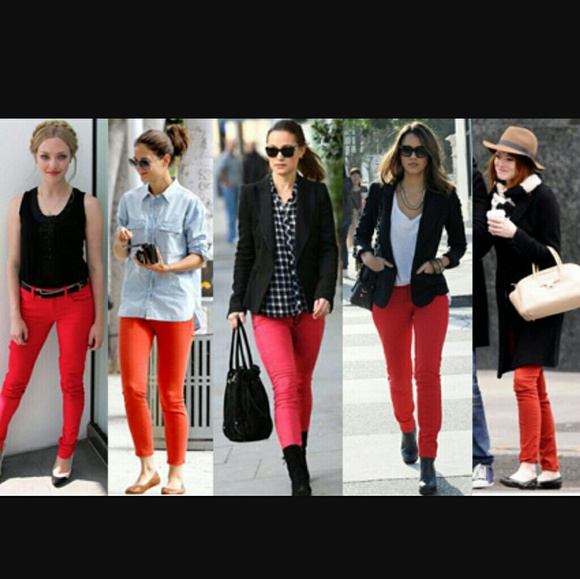 Mossimo Supply Co. Pants - Red Skinny jeans