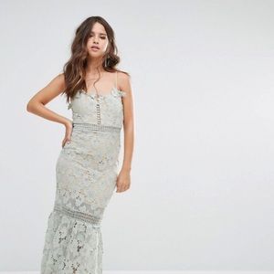 Love Triangle Cami Strap Lace Dress with Pephem