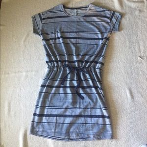 Navy Striped Old Navy Drawstring Dress