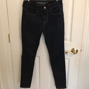 Dark wash hi rise jegging