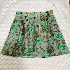 Kimchi Blue Green Floral Skirt Size 8