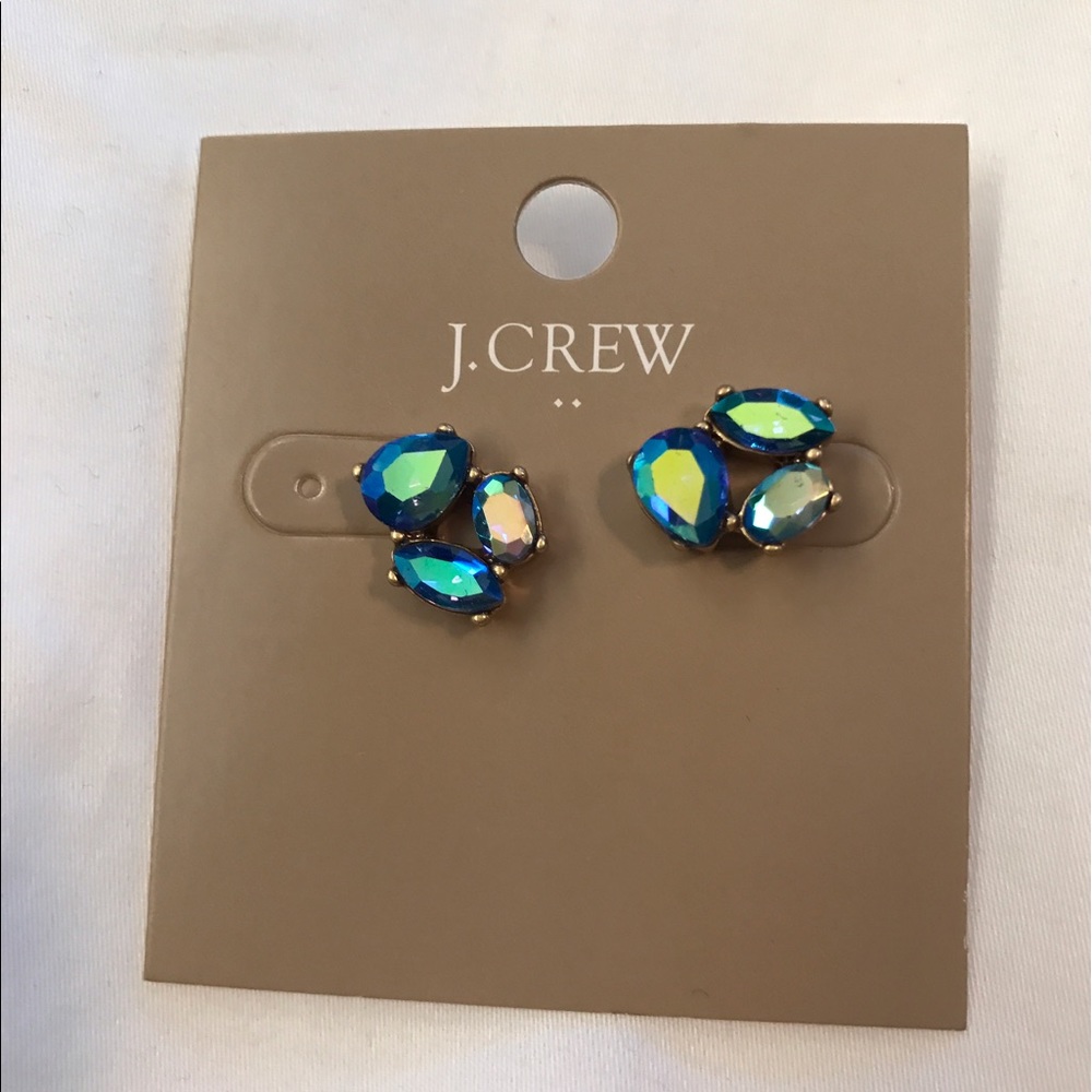 NWT JCrew iridescent cluster earrings.