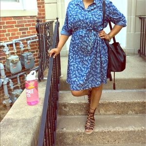 Size 1X Denim paisley print dress!