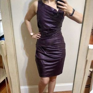 Vince Camuto Purple Vegan Leather Dress