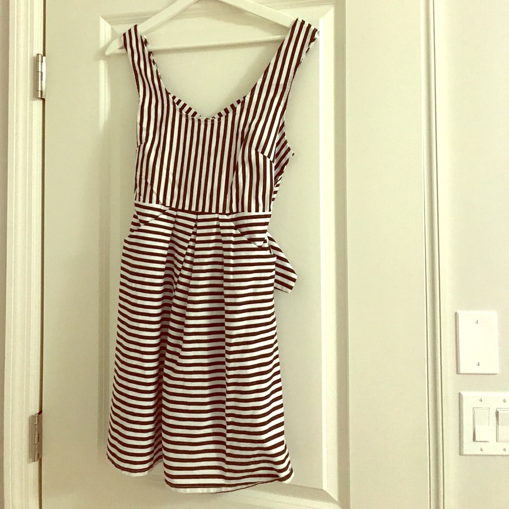 NWOT Black and White Striped L'atiste Dress