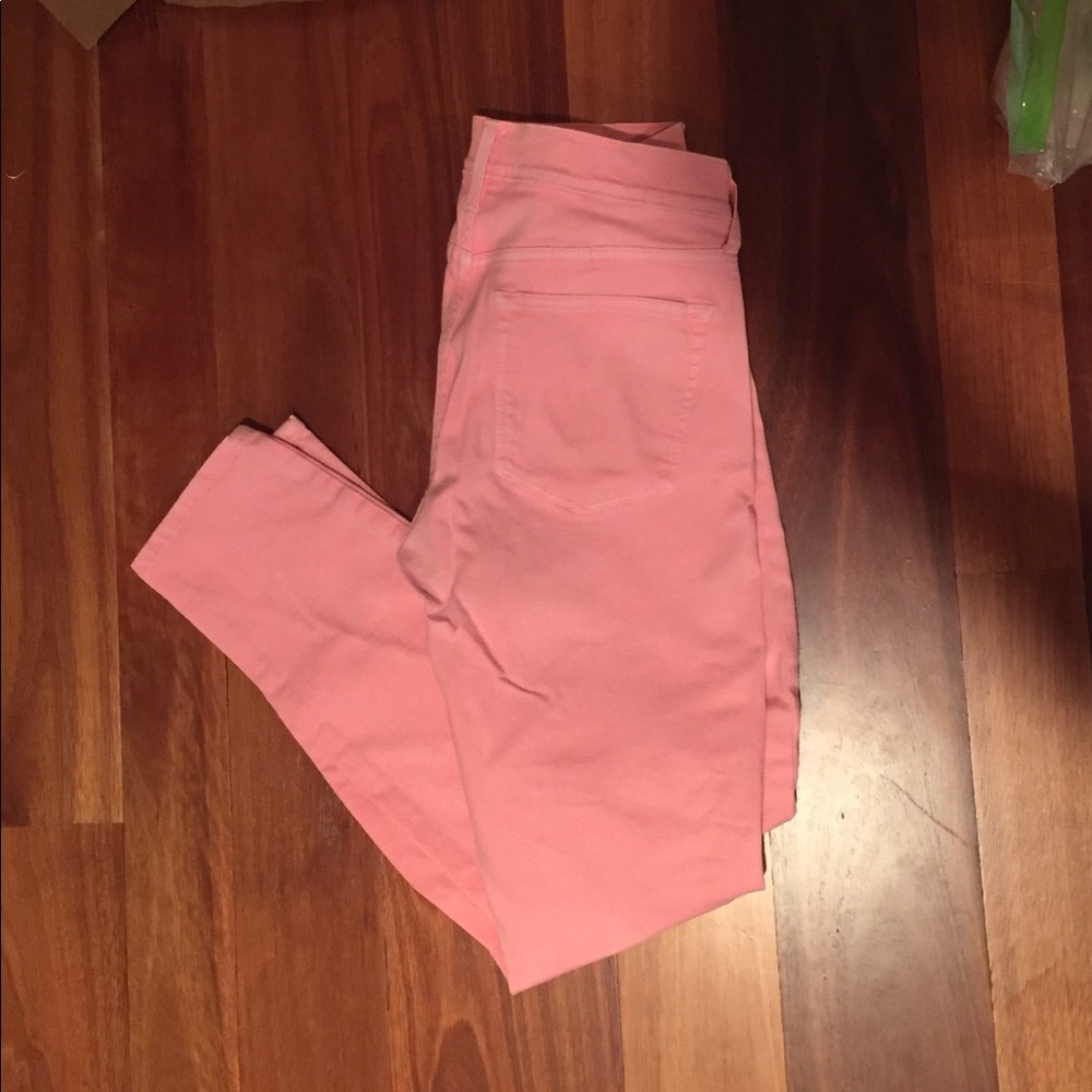 Neon pink gap jeans