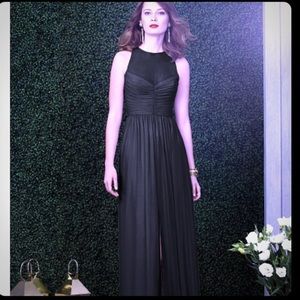 Long Black Chiffon Formal Gown by Dessy Group-10