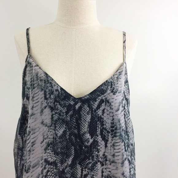 [ angl ] grey snake cut out swing dress back band - Picture 7 of 8