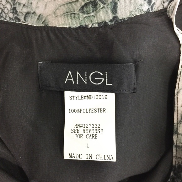 [ angl ] grey snake cut out swing dress back band - Picture 8 of 8