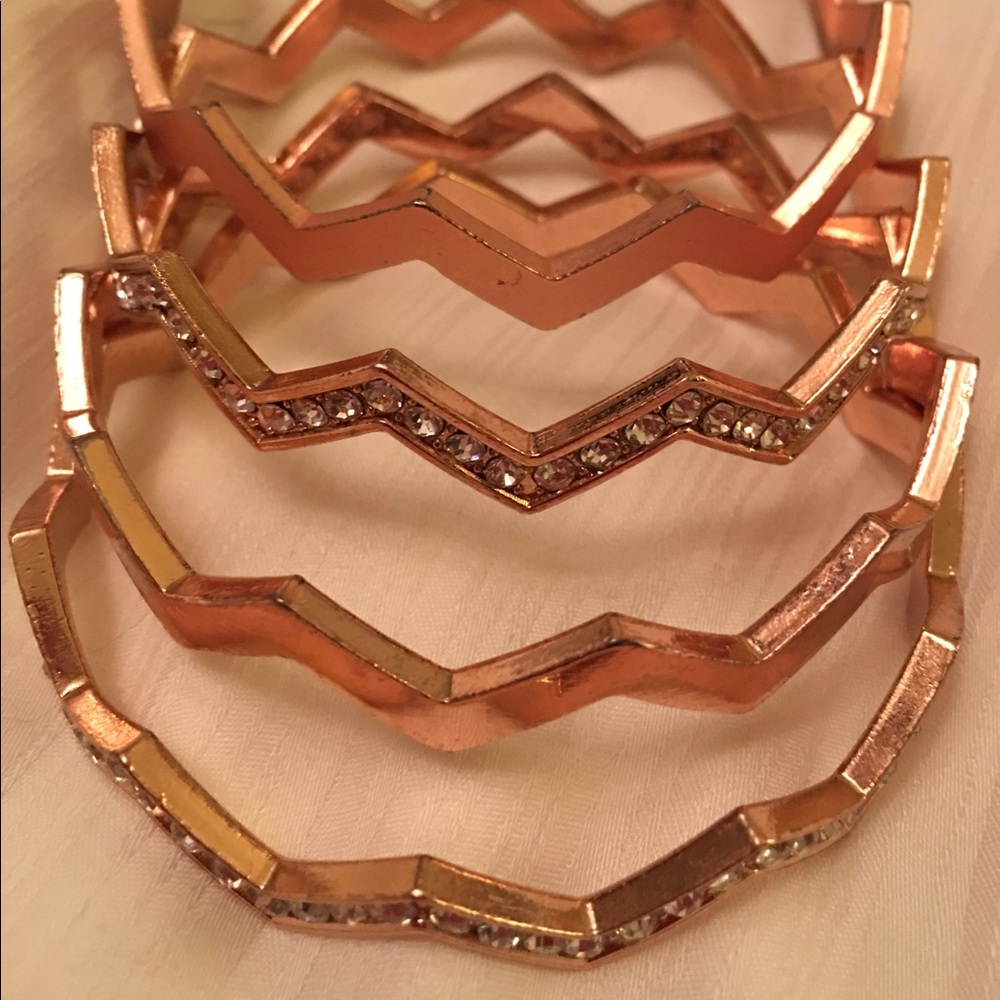 Rose colored bracelets. Paid 8 per piece!