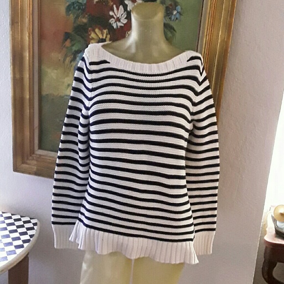 Talbots Sweaters - Talbots black and white sweater sz L