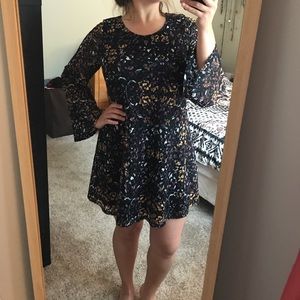 Xhilaration black floral dress. Size Lg