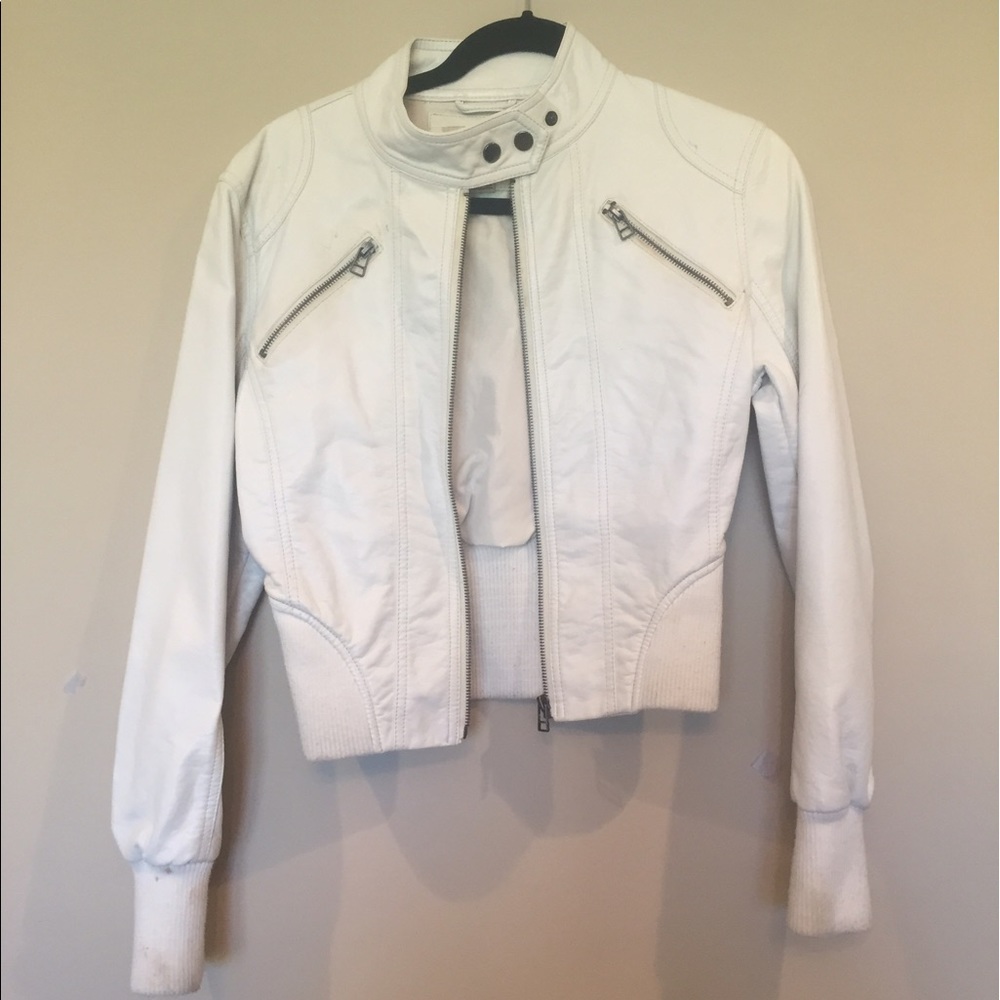 White leather jacket