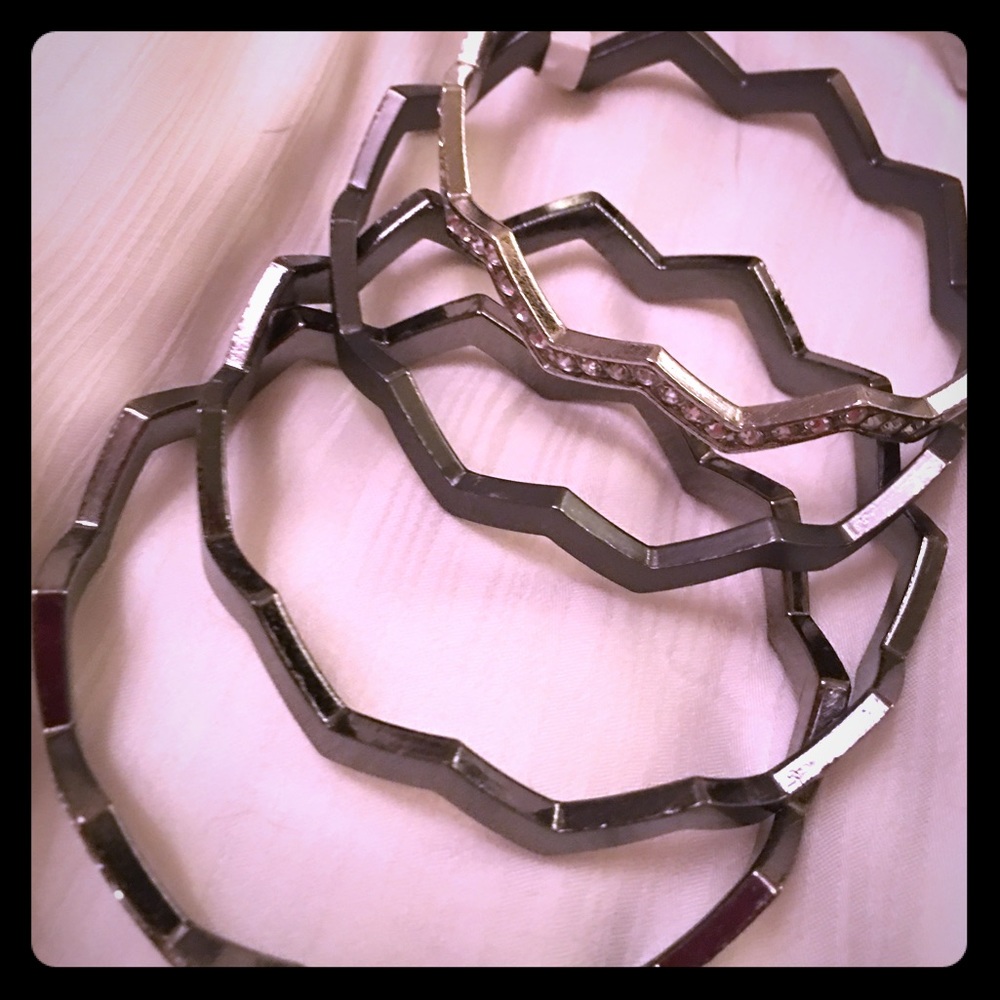Gorgeous gunmetal bracelets!
