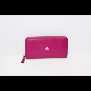 COACH PAC MAN CALF LEATHER ACCORDION WALLET NEW