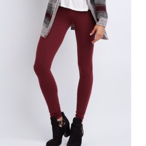 Charlotte Russe Pants - Maroon Leggings