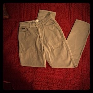 Light Gray Calvin Klein Velvet Jeans - Vintage