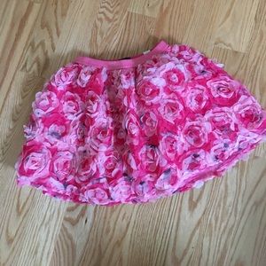 Pink floral skirt