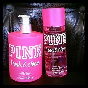 Victoria's Secret PINK FULL SIZE SET,Fresh n Clean