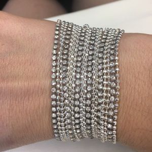 Stunning crystal strands bracelet
