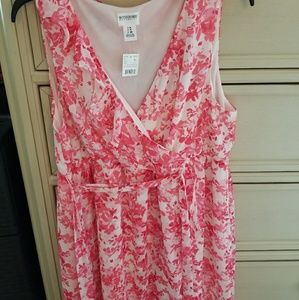 Pink floral maternity dress
