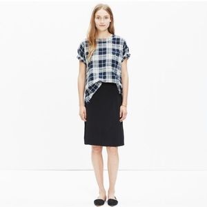 Madewell Black Elastic Waist Skirt 100% Viscose