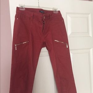 WHBM skinny Crop denim - rust color